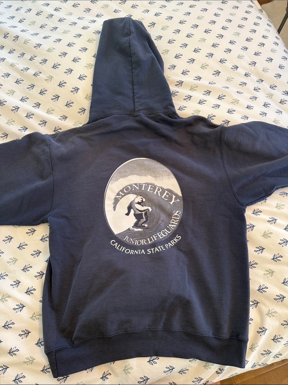 Vintage and cool- Monterey Junior lifeguard heavy Navy Pullover Hoodie with logo - Picture 2 of 6